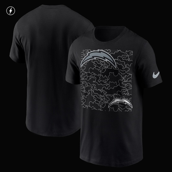 NEW - Men's Los Angeles Chargers Nike Bk RFLCTV T-Shirt Large “RARE” - Picture 2 of 9